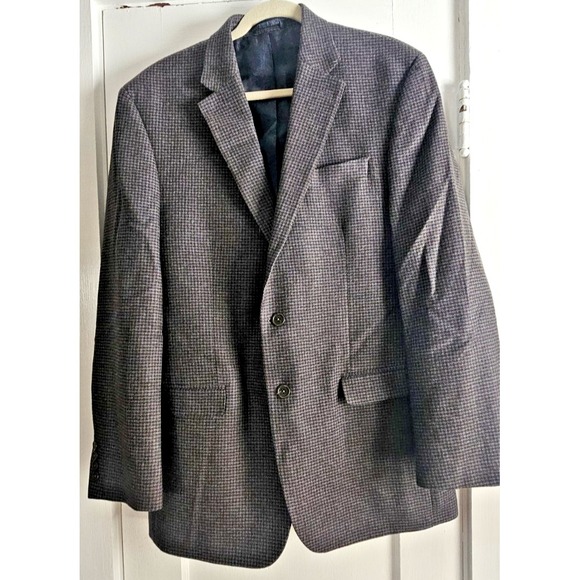 Ralph Lauren Ralph wool Cashmere men's 42L sport‎ jacket houndstooth pattern